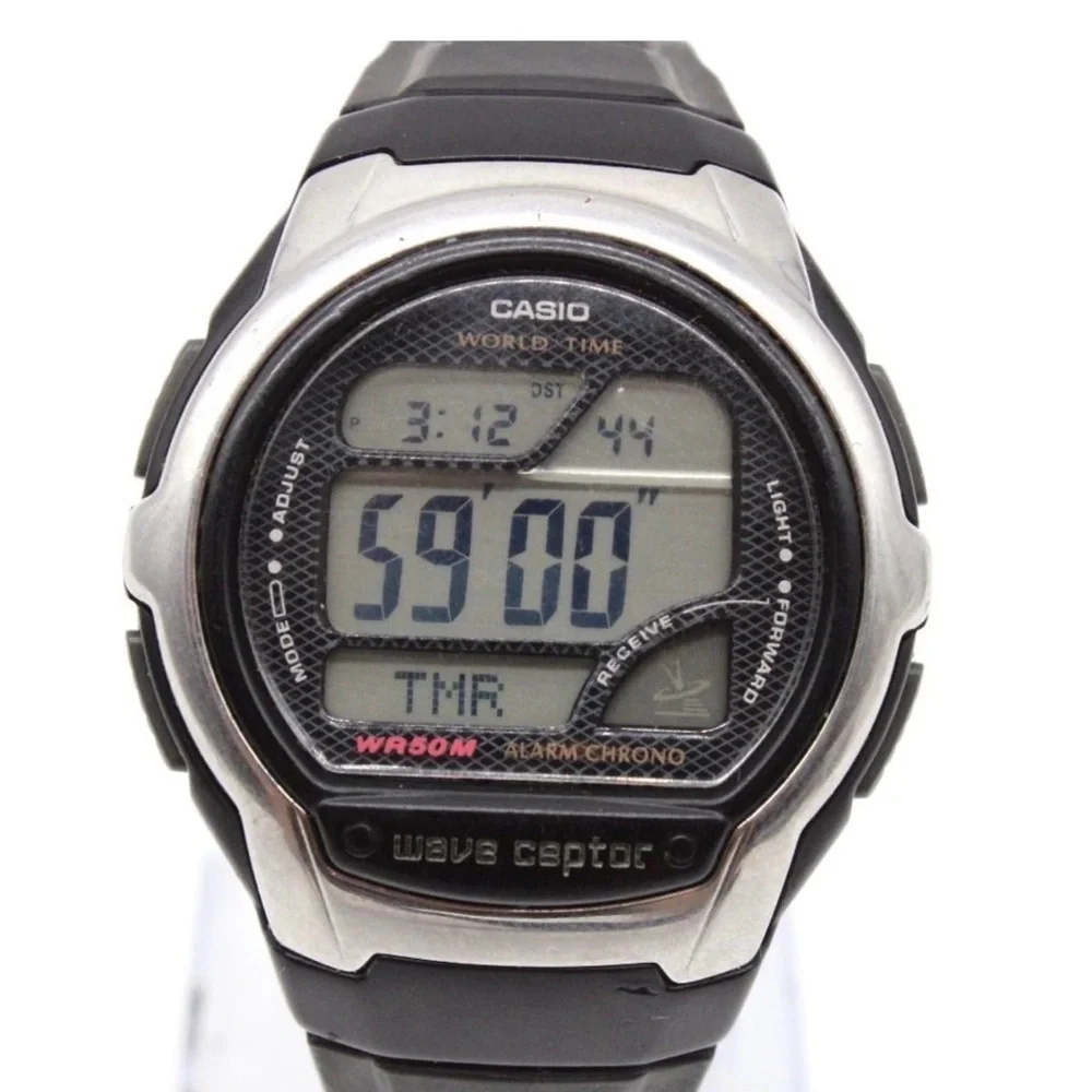 Casio Black and Silver Digital Watch